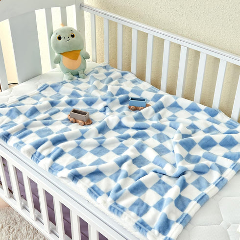Cozy 30''x40'', Yurhap Checkered Baby Blanket Fleece Baby Blankets for Boys, Ultra Soft Fluffy Infant Toddler Newborn