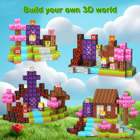 100 Set 3 4 5 6 7 8 9 10 11 12 Magnetic Blocks Travel Magnetic Building Blocks Cubes - PCS Tin Box Magnet Toys STEM