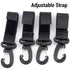 4 Pack Stroller Hooks, Baby Stroller Hanging Clips for Diaper Bags and Grocery Shopping Bags (Black)