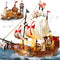HiWEEGO Santa Maria Ship Building Set with LED Lights, 2 in 1