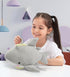 DolliBu Gray Shark Plush Coin Bank, Soft Stuffed Piggy Bank, 9 Inches