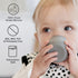 ezpz Tiny Cup (Blue), 100% Silicone Training Cup for Infants, 4 months +, Baby-led Weaning Essentials