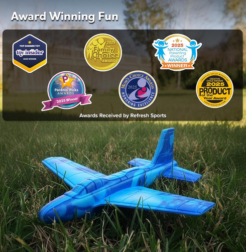 Summer 3 4 5 6 7 8 3 4 5 6 7 8 9+ Airplane Toy Foam Airplanes for Kids - Best Gift for Boys & Girls - Easy to Throw