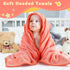 4 31.5 31.5 Inch Preboun Pcs Baby Bath Towel x Coral Fleece Baby Hooded Towel Absorbent Soft Babys Towels for Newborn