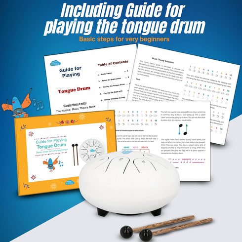 Set 4+, Kids Tongue Drum - Rain Drum for Kids - Steel Tongue Drums for Rhythm, Learning, and Fun - Metal Drums