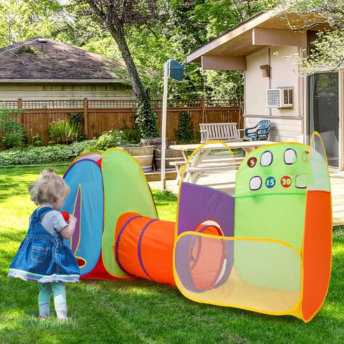 Kids Tent Fun Toss It Game Zone, 3-in-1 Pop Up Tent Play Tents for Indoor Outdoor, Great Game & Toy Gift for Children