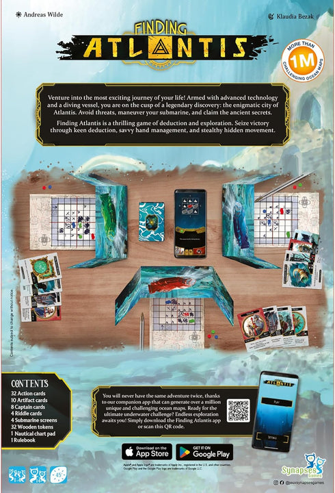 1 4 45 14+ Synapses Games | Finding Atlantis | Exploration & Deduction Game | Digital App Companion | to Players |