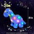 16'' Hopearl LED Musical Stuffed Dinosaur Lighting Up Singing Diplodocus Soft Plush Toy with Long Neck Adjustable