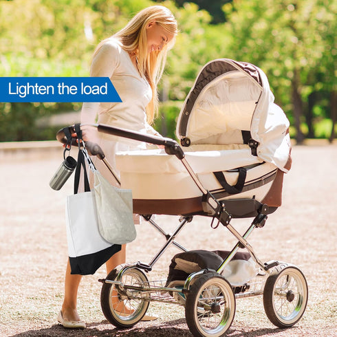 6 Pack Baby Stroller Hooks for Hanging Diaper Bags, Multipurpose Clips for Grocery Shopping Bags, Stroller Accessories