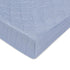 Babyletto 100% Organic Cotton Quilted Changing Pad Cover, GOTS-Certified, Fitted 360°, Ultra-Soft Muslin - Dewdrop Blue