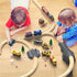 12Pcs Set, Set 3 4 5, Giant bean Vehicles Battery Operated Train Car Magnetic Mini Construction for Wooden Train Track