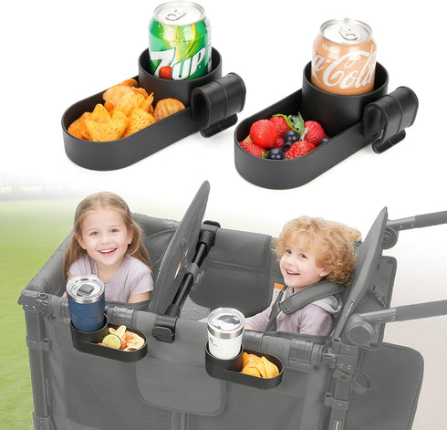 Wonderfold Wagon Snack Tray with Spill-Proof Cup Holders - Compatible with WONDERFOLD