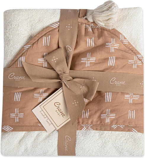 100% 30" 30", Crane Copper Dash Hooded Baby Towel - Cotton Terry Cloth, x Beach & Pool Towel