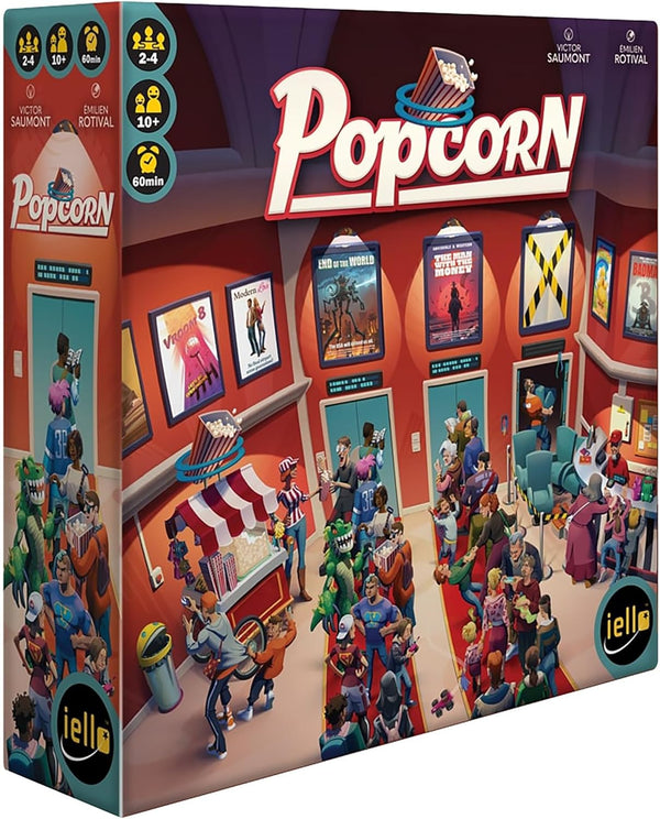 IELLO: Popcorn, Strategy Board Game, Manage a Movie Theater, Attract Cinema Guests,