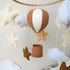 Goukurlsma Neutral Hot Air Balloon Mobile for Crib Boho Baby Crib Mobile for Girls Boys Stars & Clouds Hot Air Balloon