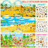 6 Sets 1-3, 2-4, 3 4 5 6 Reusable Sticker Book for Toddlers Jelly Stickers Book for Kids Travel Sticker Activity Toys