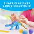 NATIONAL GEOGRAPHIC Clay Dinosaur Arts & Crafts Kit - Dinosaur Air Dry Clay for Kids Craft Kit with 5 Clay Colors, 5 Dino Skeletons, Sculpting Tool & Googly Eyes, Dinosaur Activity by NATIONAL GEOGRAPHIC