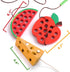 Lacing Toy for Toddlers, Fine Motor Skill Educational Activity for 3 Year Old, Wooden Threading Toys for Travel Games