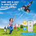 CGGSNDF 300 6-14 Rocket Launcher for Kids, Feet Flight Altitude Rechargeable LED Spinner Rocket with Remote Control