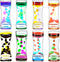 FKYTION Liquid Motion Bubbler Timer Pack of 8 Great Desktop Colorful Hourglass Liquid