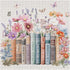 Larkipuzz 1000 Colorful Books Wildflower Pages Puzzles for Adults Pieces, Beautiful Literary Blossoms Flower Bookshelf