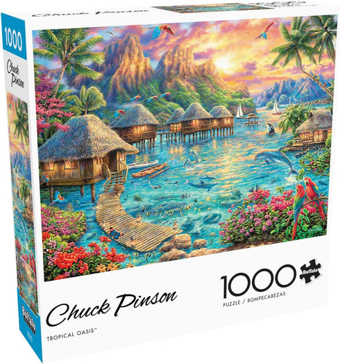 Buffalo Games Chuck Pinson Tropical Oasis 1000 Piece Jigsaw Puzzle for Adults, Perfect for Game Nights