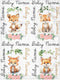 Novusopt Fox Baby Personalized Monogrammed Floral Receiving Blanket with Customized Name for Newborn