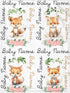 Novusopt Fox Baby Personalized Monogrammed Floral Receiving Blanket with Customized Name for Newborn