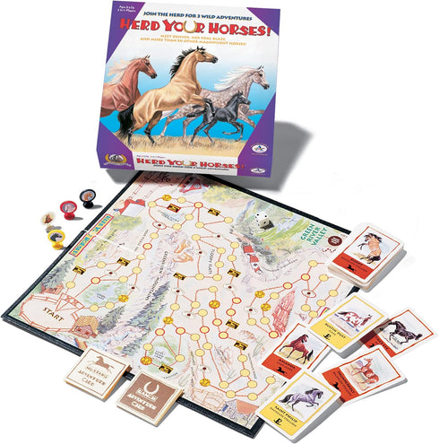 TaliCor 2-4 8+ Herd Your Horses Game - Experience the Thrill of a Wild Horse Round-Up for Players, Ages
