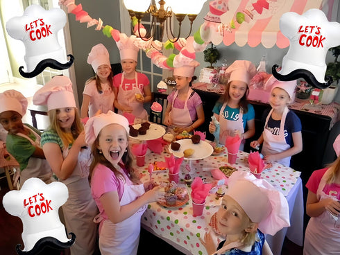 CYMYLAR Chef Hat Balloon 3Pcs/Chef Cooking Balloon/Chef Hat for Birthday Party Decorations/Kitchen Birthday Party