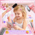 Set 10pcs Playset Toy Choi's Children's Pretend Play Hair Styling Salon with Hair Dryer, Pink Princess Hairdressing Kit