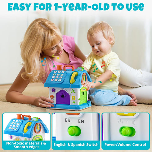1 1st 12-18 1-2 Hurdaos Montessori Toys for Year Old Boy Girl Gifts, Birthday for One Year Old Boys Girl First Gift