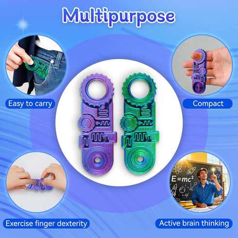 2026 3D 5-in-1 3D New Printed Fidget Ring Toys, Printed Gear Ball Stress Sensory Toy, Mindful Meditation Gear Toys