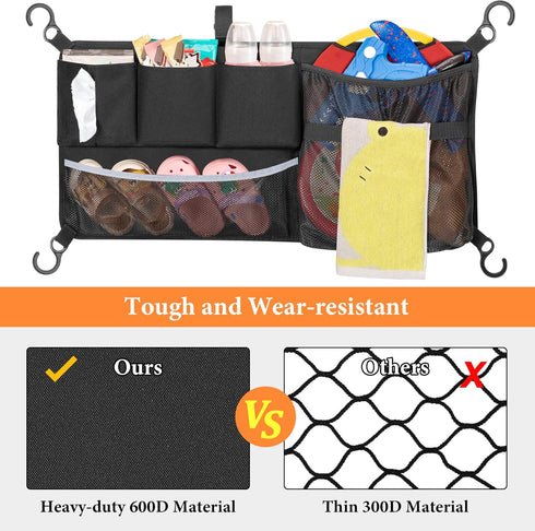 Stroller Wagon Cargo Net, Wagon Accessories Organizer Compatible with WONDERFOLD W-Series Models, Large Capacity Mesh