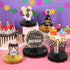 8 Pieces Happy Birthday Party Decorations Supplies, Birthday Honeycomb Centerpieces Table Toppers, Black and Gold