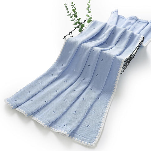 30 40 Inch Baby Blanket Knit Ultra Soft Swaddle Receiving Blankets for Boys & Girls Cotton Knitted Newborn Infant