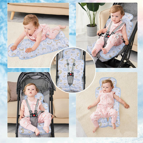 Gel Car Seat Cooler Pad, Universal Baby Stroller Ice Cushion, Cooling Seat Liner for Babies, Multifunctional Baby Chair