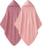Unnivoll Hooded Baby Towels for Newborn - 2 Pack, 100% Muslin Cotton,