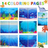 2-4 1-3, Jelly Sticker Books for Toddlers Years, Under The Sea Stickers for Kids Reusable Sticker Book for Toddler