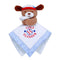 Plush 13 inch Snuggle Buddy with Toy Rattle and Satin (White Puppy, Little Slugger Baseball)