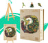 Wooden Puzzles for Adults, Yin Yang Hummingbird Unique Shaped Jigsaw Puzzles, 100 Piece 8.5 x 8.2in for Gifts