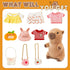 WAKSUN Plushies,10 Set,9 10.2 Capybara Plush for Boys Girls Birthday Dress Up Cute Pcs Clothes and Accessories Kawaii