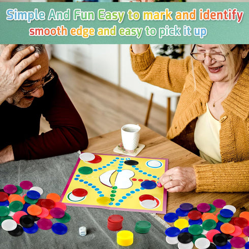 Coopay 2000 Pieces Plastic Poker Chips - 10 Colors, 1 Inch Bingo Chips for Poker and Math Practice.