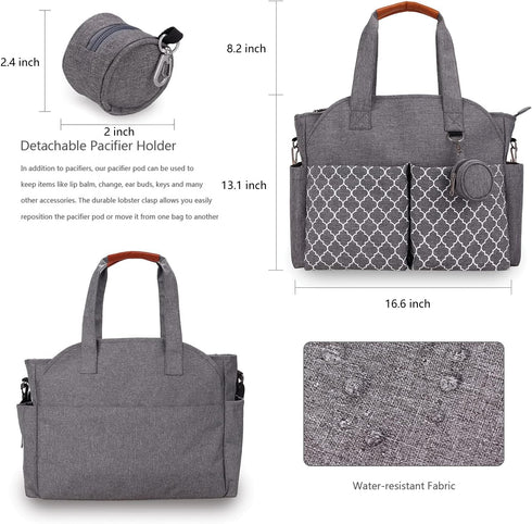 MEYTEILAY Diaper Bag Tote Large Multi-Function Baby Changing Bag for Mom with Changing Station Travel Nappy Bag