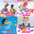 50Pcs 2 Backpack Summer Elovien Beach Sand Toys, Sandbox Toys with Collapsible Buckets, Mesh Bag, Shovels, Ice Cream