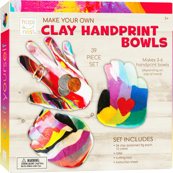 Hapinest Make Your Own Clay Handprint Bowl Kit for Kids, Arts and