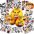60 Pack Halloween Pumpkin Decorating Stickers, 16 Sheets Cute Pumpkin Face Stickers in 30 Designs for Halloween Craft