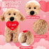 Dog Plush Stuffed Animal Puppy Dog with Heart, I Woof You Gifts, Cute Heart Dog Toys, 11.8 Inch