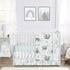 Sweet Jojo Designs Blue and Grey Jungle Sloth Leaf Baby Unisex Boy