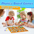 Educational Phonics Board Games for Kids, CVC and CVCC Reading and Spelling Games for Ages 4-6, Family Fun
